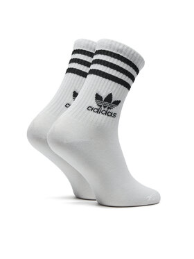 Adidas Set Od 6 Pari Unisex Visokih čarapa 3-Stripes JE1828 Bijela