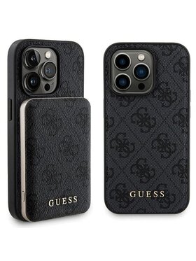 Guess Guess Zestaw prezentowy etui do iPhone 13 Pro Max + powerbank 4G Metal Logo Czarny