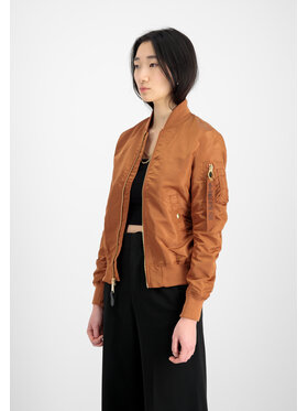 Alpha Industries Alpha Industries Kurtka bomber MA-1 VF Light Bomber Jacket Women Brązowy Slim Fit