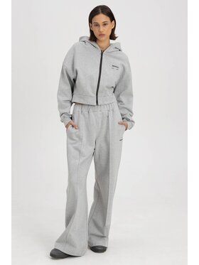 Misaga Misaga Spodnie dresowe CREASE WIDE-LEG Szary Wide Leg