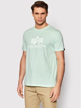 Alpha Industries Alpha Industries T-Shirt Basic 100501 Zielony Regular Fit