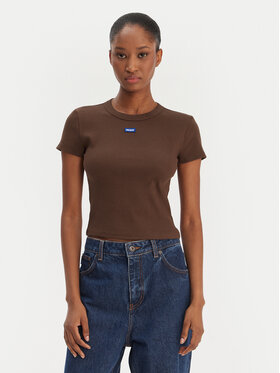 HUGO HUGO T-Shirt Baby 50510749 Braun Slim Fit