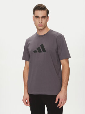 adidas adidas Тишърт Future Icons 3 Bar Logo JD4921 Сив Regular Fit