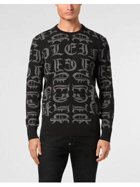 PHILIPP PLEIN PHILIPP PLEIN Sweter 23767 Czarny Regular Fit
