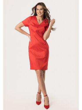 QUIOSQUE QUIOSQUE Sukienka codzienna ML 0224D2 Koralowy Regular Fit