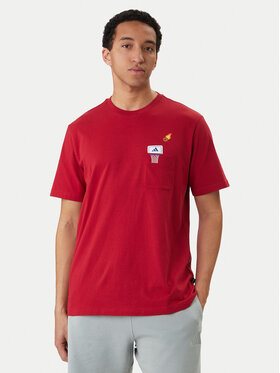 adidas adidas T-Shirt Mini Embroidery Basketball Graphic KB2525 Rot Regular Fit
