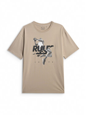 4F 4F T-Shirt ESSENTIALS Beżowy Loose Fit