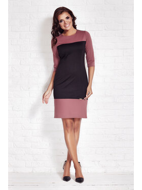 Awama Awama Sukienka dzianinowa A078 Czarny Basic Fit