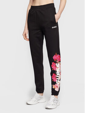 Guess Guess Teplákové kalhoty Corine V3RB14 K68I3 Černá Relaxed Fit