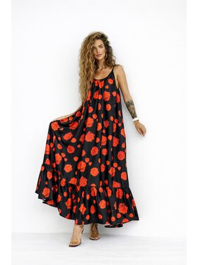 LilaLou LilaLou Letné šaty Gypsy Čierna Oversize