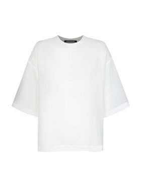 Laretaggio Laretaggio Bluzka ISLA oversize silk top Biały Oversize