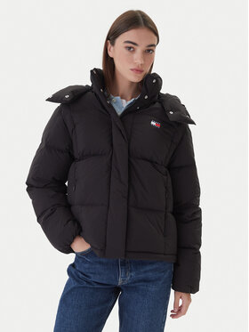Tommy Jeans Tommy Jeans Пухено яке DW0DW21623 Черен Regular Fit