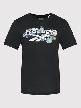 Reebok Reebok T-Shirt Floral HG4352 Schwarz Regular Fit