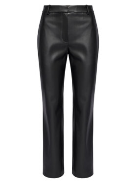 HUGO HUGO Hose aus Kunstleder Hamunelle-1 50546824 Schwarz Flare Fit