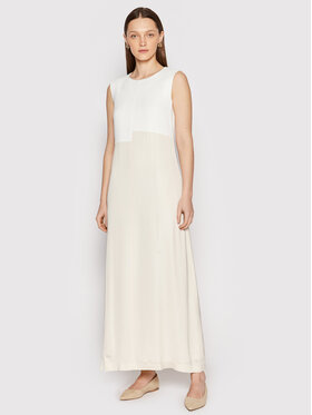 Peserico Peserico Letné šaty E02951 Béžová Relaxed Fit