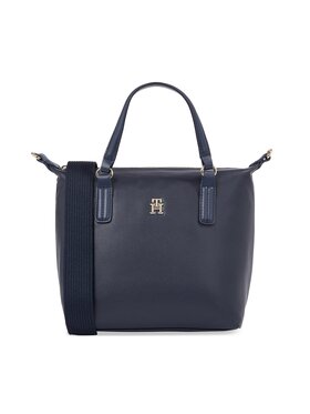 Tommy Hilfiger Tommy Hilfiger Handtasche Poppy Plus Small Tote AW0AW15592 Dunkelblau