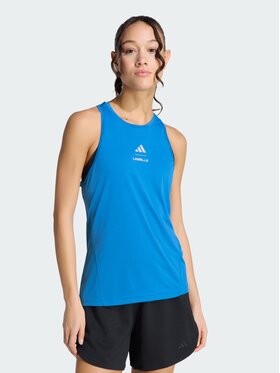 adidas adidas Koszulka techniczna Les Mills Graphic Błękitny Regular Fit