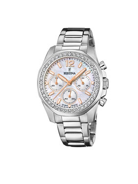 Festina Festina Hodinky Boyfriend Chronograph 20606/1 Strieborná