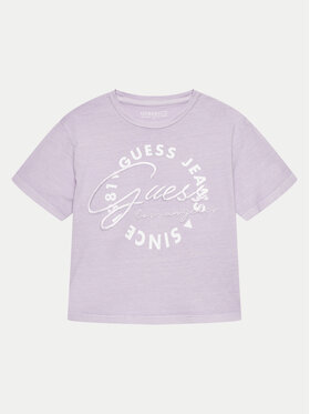 Guess Guess Marškinėliai J4GI30 K8HM4 Violetinė Boxy Fit