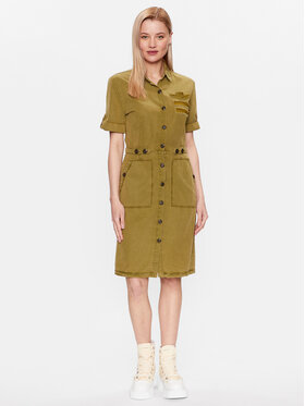 Aeronautica Militare Aeronautica Militare Rochie tip cămașă 231VE080DCT3095 Verde Regular Fit