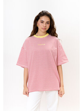 Mirons Mirons T-Shirt Print Biały Oversize