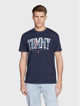 Tommy Jeans Tommy Jeans T-shirt Classic Tartan DM0DM15666 Bleu marine Classic Fit