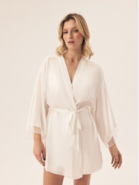 Esotiq Esotiq Szlafrok 43272 Biały Regular Fit