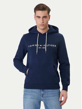 Tommy Hilfiger Tommy Hilfiger Pulóver Logo MW0MW11599 Sötétkék Regular Fit