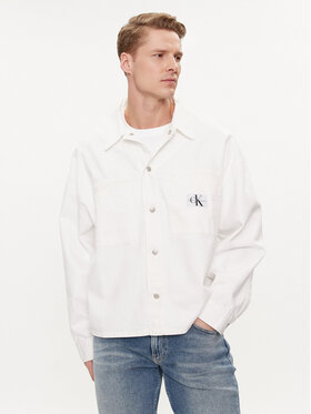 Calvin Klein Jeans Calvin Klein Jeans cămașă de blugi J30J324869 Alb Relaxed Fit