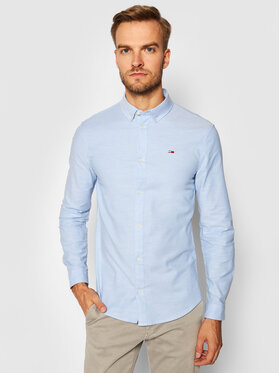 Tommy Jeans Tommy Jeans Krekls Stretch Oxford DM0DM09594 Zils Slim Fit
