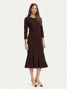 Luisa Spagnoli Luisa Spagnoli Kokteiļkleita Ghedi 543829 Brūns A-Line Fit
