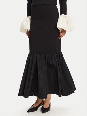 STAUD STAUD Fustă maxi Hawthorne R25R6115PF Negru Regular Fit
