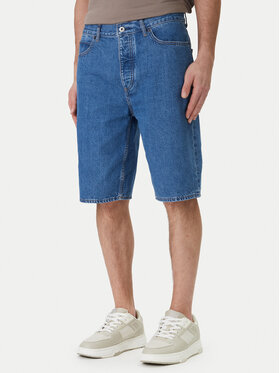 HUGO HUGO Дънкови шорти Skate 50555993 Син Straight Fit