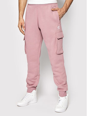 adidas adidas Spodnie dresowe adicolor Essentials Trefoil Cargo HE6988 Różowy Slim Fit