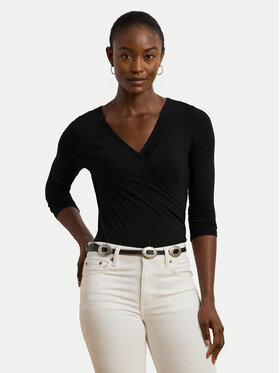 LAUREN RALPH LAUREN Lauren Ralph Lauren Bluzka 200824366001 Czarny Slim Fit