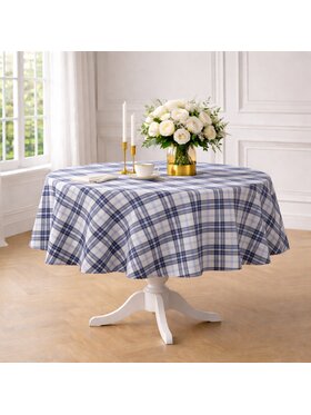 Roseberry Home Roseberry Home Obrus Blue Plaid Niebieski