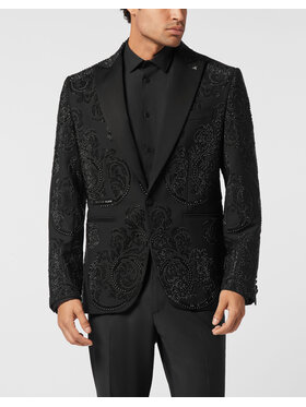 PHILIPP PLEIN PHILIPP PLEIN Marynarka 26093 Czarny Regular Fit