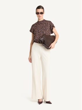 KMX KMX Spodnie materiałowe 809310009 Écru Flare Fit