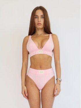 MissDenim MissDenim Figi brazylijskie z wysokim stanem Brazilian Panties Różowy