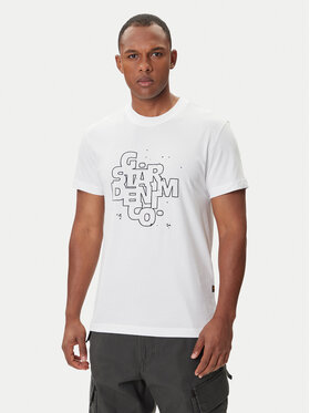 G-Star Raw G-Star Raw T-shirt HD Print D26824-D975 Bijela Regular Fit