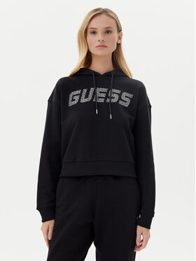 Guess Guess Μπλούζα V5GQ09 KCRP0 Μαύρο Relaxed Fit