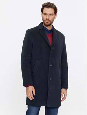 Tommy Hilfiger Tommy Hilfiger Vilnas mētelis MW0MW32963 Tumši zils Regular Fit