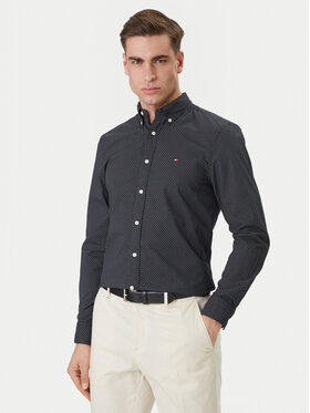 Tommy Hilfiger Tommy Hilfiger Košile MW0MW42460 Tmavomodrá Slim Fit