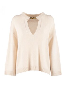 NENETTE NENETTE Sweter masaccio Biały Regular Fit