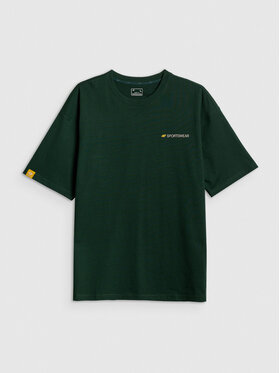 4F 4F T-Shirt NATURE’S TRAIL Zielony ciemny Loose Fit