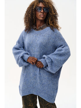 blue shadow blue shadow Sweter Lixi Niebieski Regular Fit