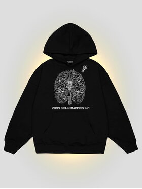 2005 2005 Bluza Brain Czarny Oversize