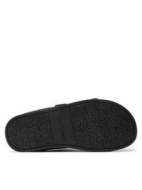 Calvin Klein Natikače Flat Adj Slide Mono Jacq HW0HW01955 Crna