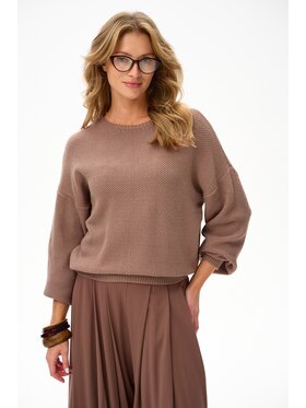 blue shadow blue shadow Sweter Fera Beżowy Regular Fit