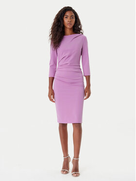 Rinascimento Rinascimento Kokteilinė suknelė CFC0126154003 Rožinė Slim Fit